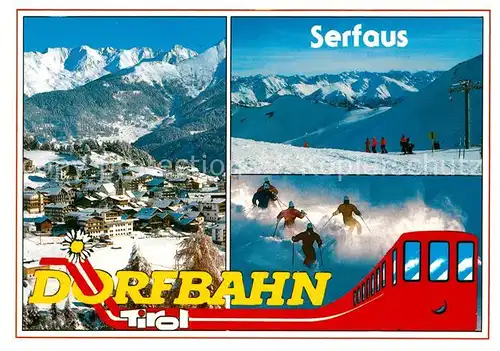 AK / Ansichtskarte Serfaus_Tirol Panorama Wintersportplatz Alpen Skigebiet Tiefschneefahren Serfaus Tirol