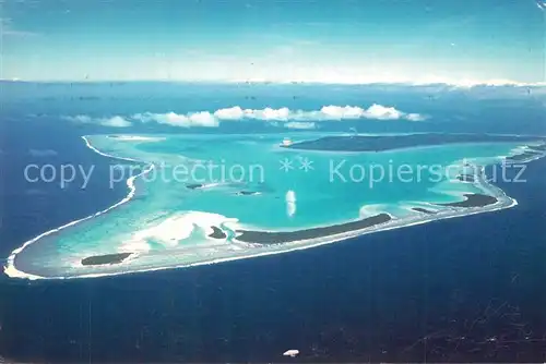 AK / Ansichtskarte Aitutaki Lagoon and coral islands aerial view 
