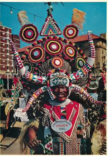 AK / Ansichtskarte Durban_South_Africa Colourful headgear of Ricksha Boy 