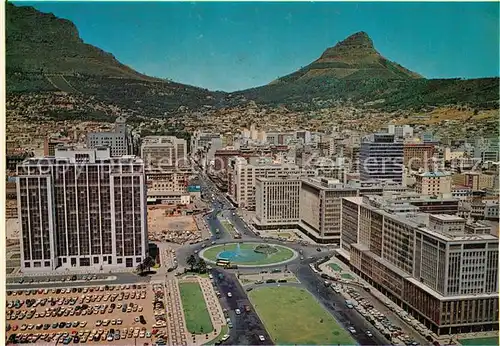 AK / Ansichtskarte Cape_Town_Kaapstad_Kapstadt The old and the new city aerial view Cape_Town