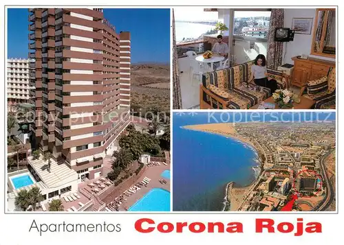 AK / Ansichtskarte Playa_del_Ingles Apartamentos Corona Roja vista aerea Playa_del_Ingles