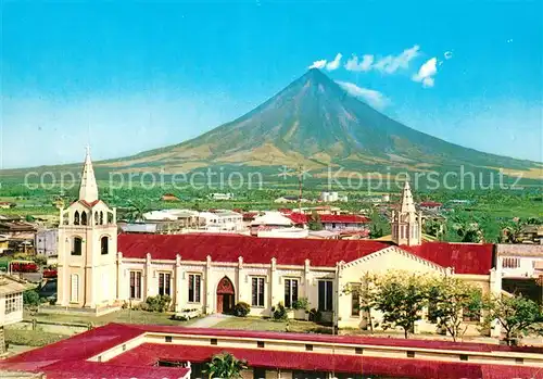 AK / Ansichtskarte Legaspi City Church and Mayon Volcano Legaspi