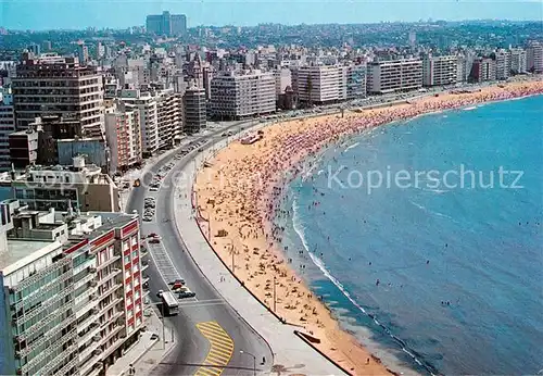 AK / Ansichtskarte Montevideo_Uruguay Playa Pocitos vista aerea Montevideo Uruguay