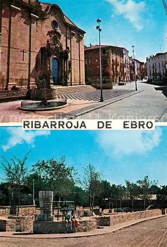 AK / Ansichtskarte Ribarroja_d_Ebre Plaza de Espana Calle General Franco Parque infantil 
