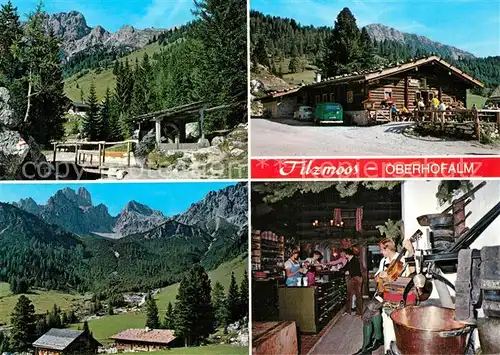 AK / Ansichtskarte Filzmoos Ausflugsziel Oberhofalm am Fusse der Bischofsmuetze Dachsteingebirge Filzmoos