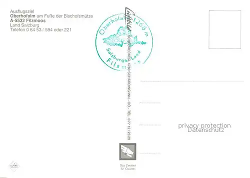 AK / Ansichtskarte Filzmoos Ausflugsziel Oberhofalm am Fusse der Bischofsmuetze Dachsteingebirge Filzmoos