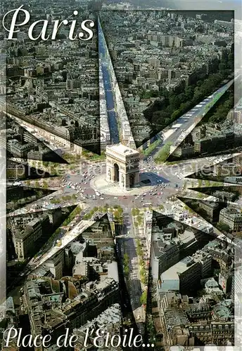 AK / Ansichtskarte Paris Place de l Etoile vue aerienne Paris