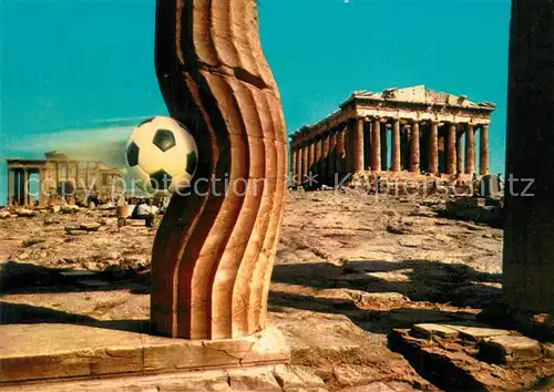 AK / Ansichtskarte Athen_Griechenland Euro Kick Nr. 3 Antikes Fussballereignis Akropolis Athen_Griechenland
