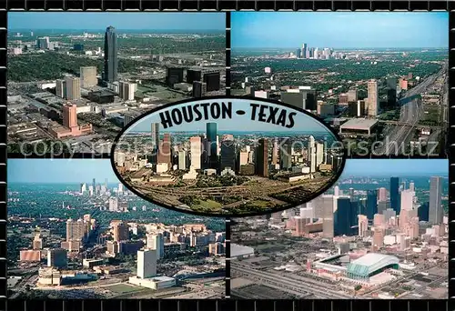 AK / Ansichtskarte Houston_Texas Skylines of the city Galleria Greenway Plaza Compaq Center Texas Medical Center Enron Field Downtown aerial view 