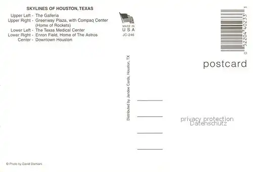 AK / Ansichtskarte Houston_Texas Skylines of the city Galleria Greenway Plaza Compaq Center Texas Medical Center Enron Field Downtown aerial view 