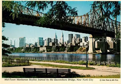 AK / Ansichtskarte New_York_City Mid Town Manhattan Skyline Queensboro Bridge New_York_City