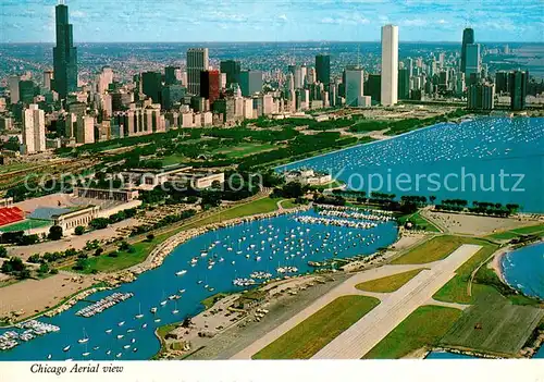 AK / Ansichtskarte Chicago_Illinois Aerial view 