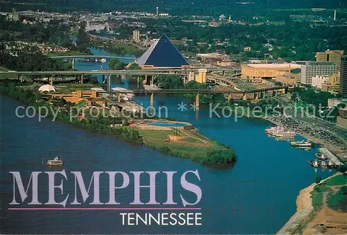 AK / Ansichtskarte Memphis_Tennessee City Riverfront aerial view 
