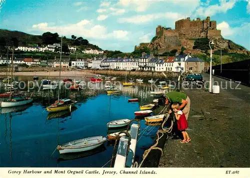 AK / Ansichtskarte Jersey_Kanalinsel Gorey Harbour and Mont Orgueil Castle 