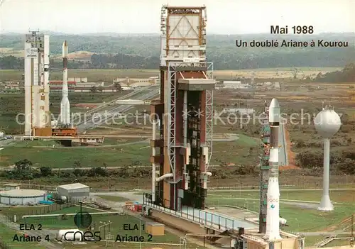 AK / Ansichtskarte Kourou Double Ariane 4 Raumfahrt Raketen 