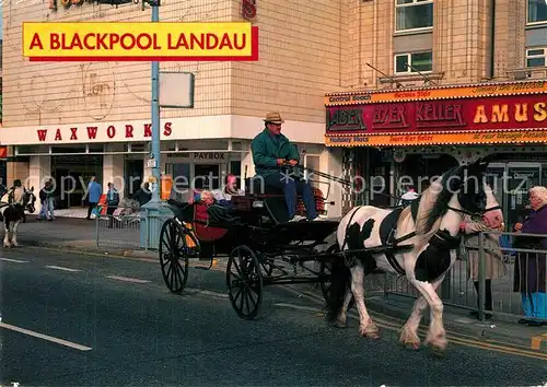 AK / Ansichtskarte Blackpool A Blackpool Landau Pferdekutsche Blackpool