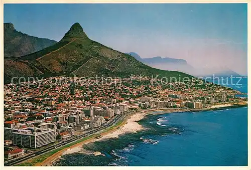 AK / Ansichtskarte Kapstadt Sea Point Cape Town with Lions Head in the background aerial view Kapstadt
