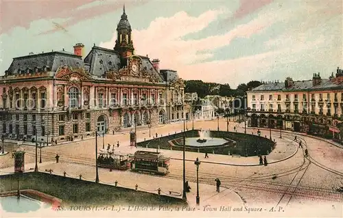 AK / Ansichtskarte Tours_Indre et Loire Hotel de Ville Place  Tours Indre et Loire