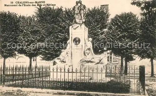 AK / Ansichtskarte Chalons sur Marne_Ardenne Monument de l Ecole des Arts etz Metiers Chalons sur Marne Ardenne