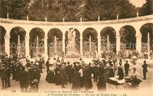 AK / Ansichtskarte Versailles_Yvelines Colonne de Mansard avec l Enlevement de Proserpine par Girardon Versailles_Yvelines