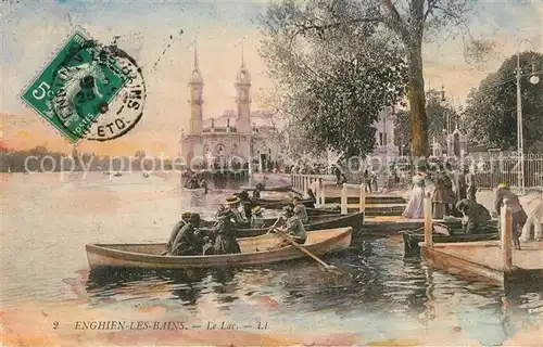 AK / Ansichtskarte Enghien les Bains Le Lac Cathedrale Enghien les Bains