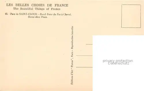 AK / Ansichtskarte Saint_Cloud Parc Rond Point du Fer a Cheval  Saint Cloud