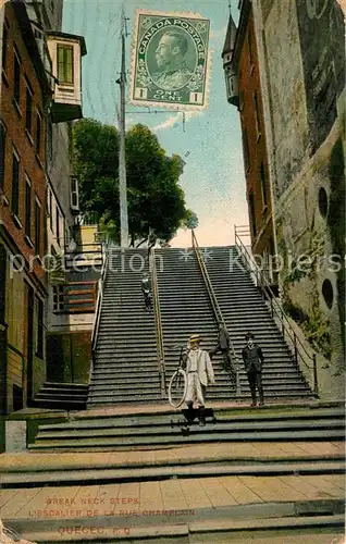 AK / Ansichtskarte Quebec Escalier de la Rue Champlain Quebec