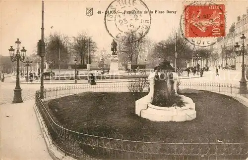 AK / Ansichtskarte Dijon_Cote_d_Or Panorama Place Darcy Dijon_Cote_d_Or