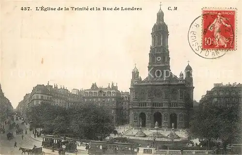 AK / Ansichtskarte Paris Eglise de la Trinite Rue de Londres Paris