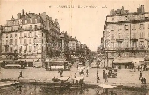 AK / Ansichtskarte Marseille_Bouches du Rhone Rue Cannebiere Marseille