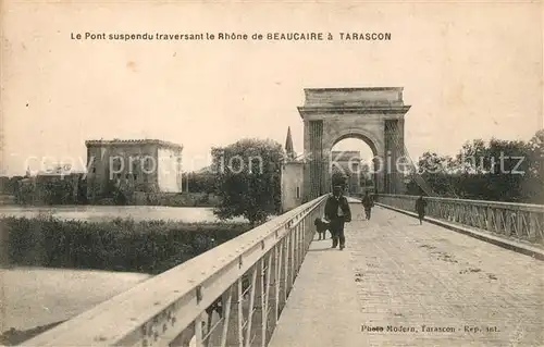 AK / Ansichtskarte Tarascon_Bouches du Rhone Pont Rhone de Beaucaire Tarascon Bouches du Rhone