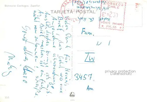 AK / Ansichtskarte Chile Balneario Cachagua Chile