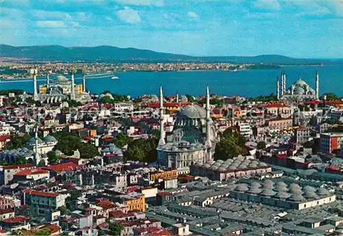 AK / Ansichtskarte Istanbul_Constantinopel Fliegeraufnahme Mosques Istanbul_Constantinopel