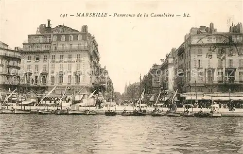 AK / Ansichtskarte Marseille_Bouches du Rhone Panorama de la Cannebiere Marseille
