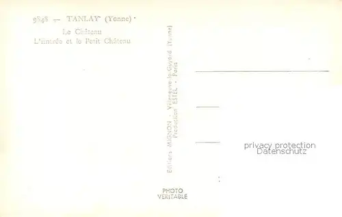 AK / Ansichtskarte Tanlay Chateau  Tanlay