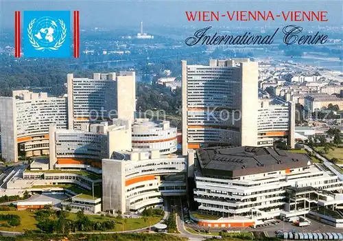 AK / Ansichtskarte Wien Fliegeraufnahme International Centre Wien