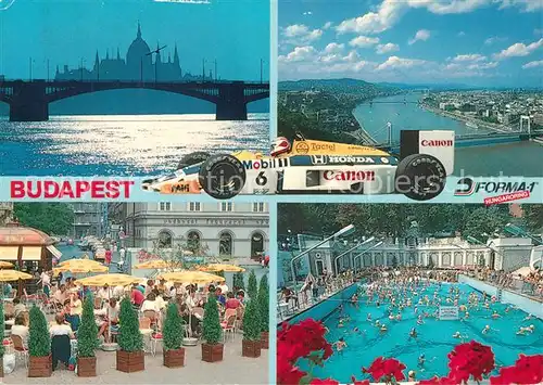 AK / Ansichtskarte Budapest Br?cke Donau Thermalbad Budapest