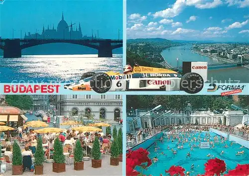 AK / Ansichtskarte Budapest Thermalbad Donau Formel 1 Budapest