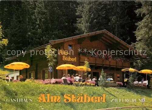 AK / Ansichtskarte Zillergrund Gasthaus Alm Stueberl Zillergrund