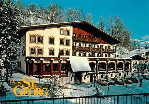 AK / Ansichtskarte Zell_See Hotel Sankt Georg Winter Zell_See