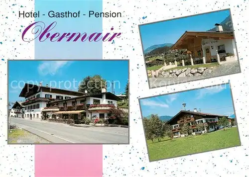 AK / Ansichtskarte Fieberbrunn_Tirol Hotel Gasthof Pension Obermair Appartement Sonntal Fieberbrunn Tirol