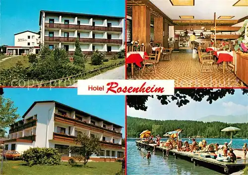 AK / Ansichtskarte St_Kanzian_Klopeiner_See Hotel Restaurant Rosenheim St_Kanzian_Klopeiner_See