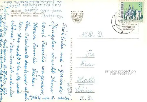 AK / Ansichtskarte Liberec Namesti Klementa Gottwalda Liberec
