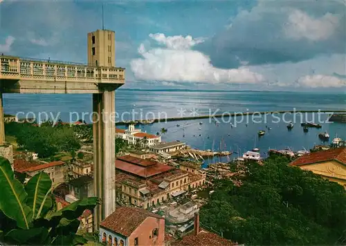 AK / Ansichtskarte Salvador Lacerdo Elevator and low City Salvador