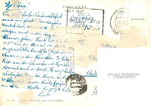 AK / Ansichtskarte Cairo_Egypt With Citadel Cairo Egypt