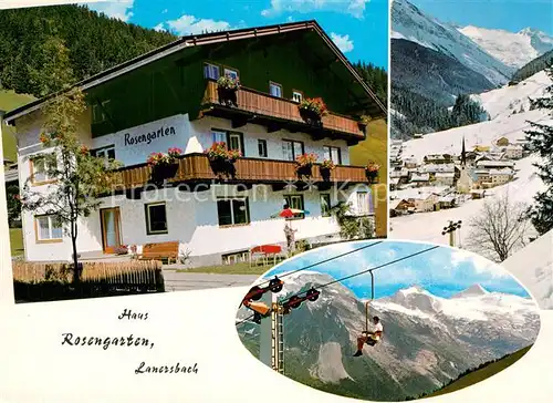 AK / Ansichtskarte Lanersbach Haus Rosengarten Winter Sommer Sesselbahn Lanersbach