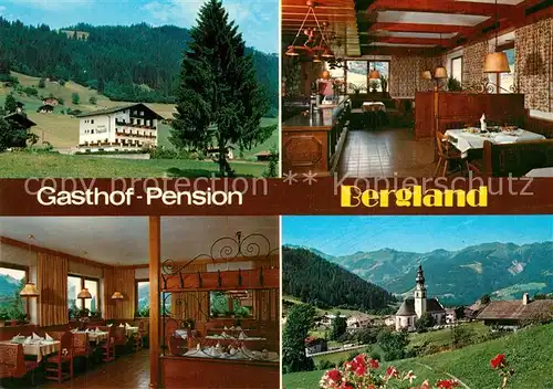 AK / Ansichtskarte Oberau_Wildschoenau_Tirol Gasthof Pension Bergland Oberau_Wildschoenau_Tirol