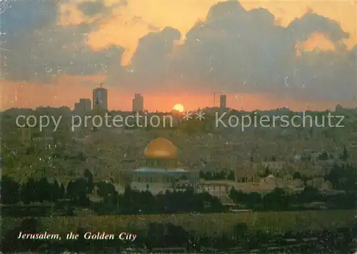 AK / Ansichtskarte Jerusalem_Yerushalayim Golden City Jerusalem_Yerushalayim