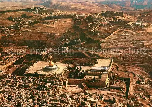AK / Ansichtskarte Jerusalem_Yerushalayim Fliegeraufnahme Old City Jerusalem_Yerushalayim