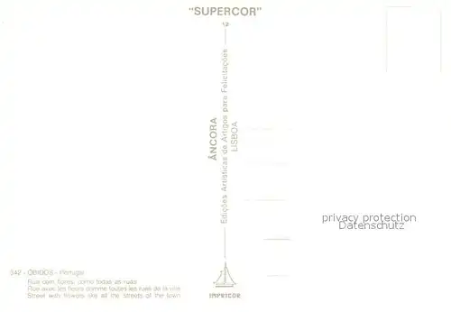 AK / Ansichtskarte Obidos Rua com flores  Obidos